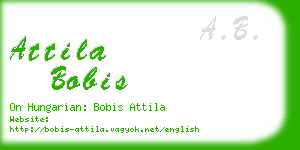 attila bobis business card